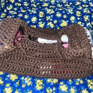 Brown Crochet Women's Bag